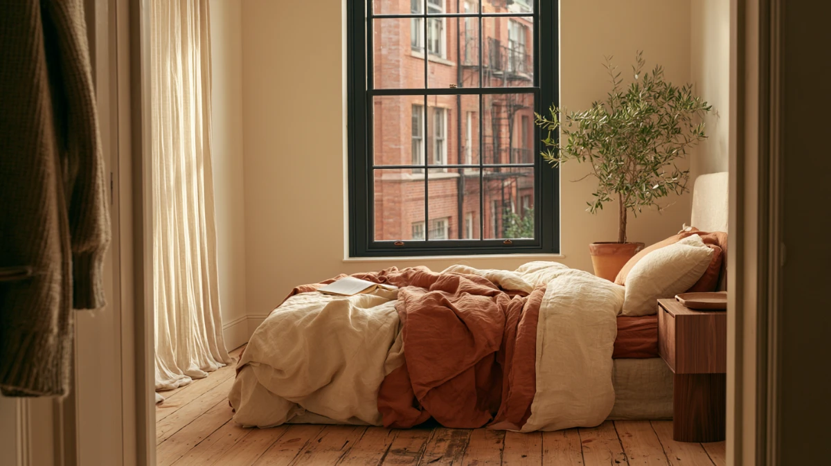 Small bedroom after small bedroom organization, with a clear floor and one job per surface