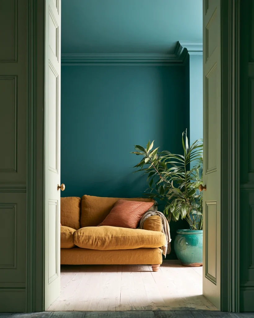 One corner of a room visibly finished while the rest is still in progress